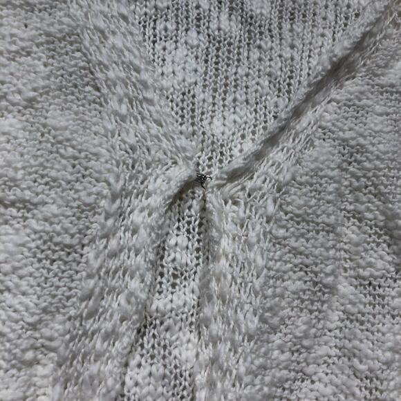 Fate white bohemian fringe knit cardigan sweater - Picture 5 of 9